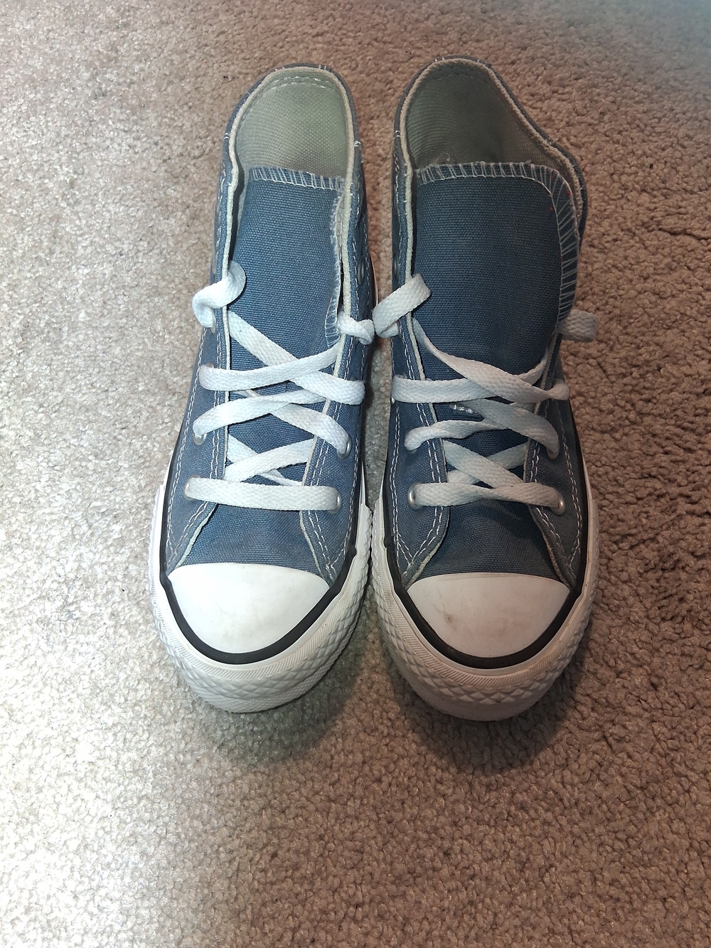 Converse All Star Kids Hi-Top Sneakers in Blue and White SIZE 12